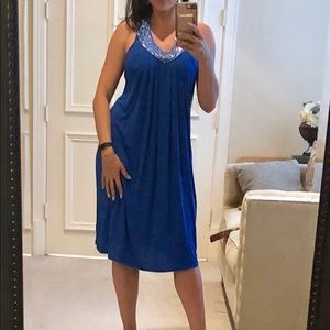 Blue (bright) midi dress